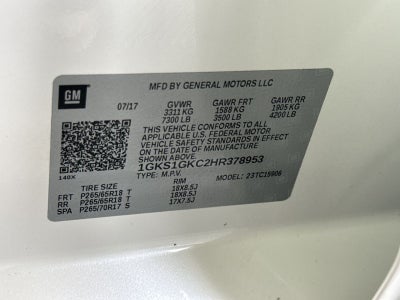 2017 GMC Yukon XL SLT