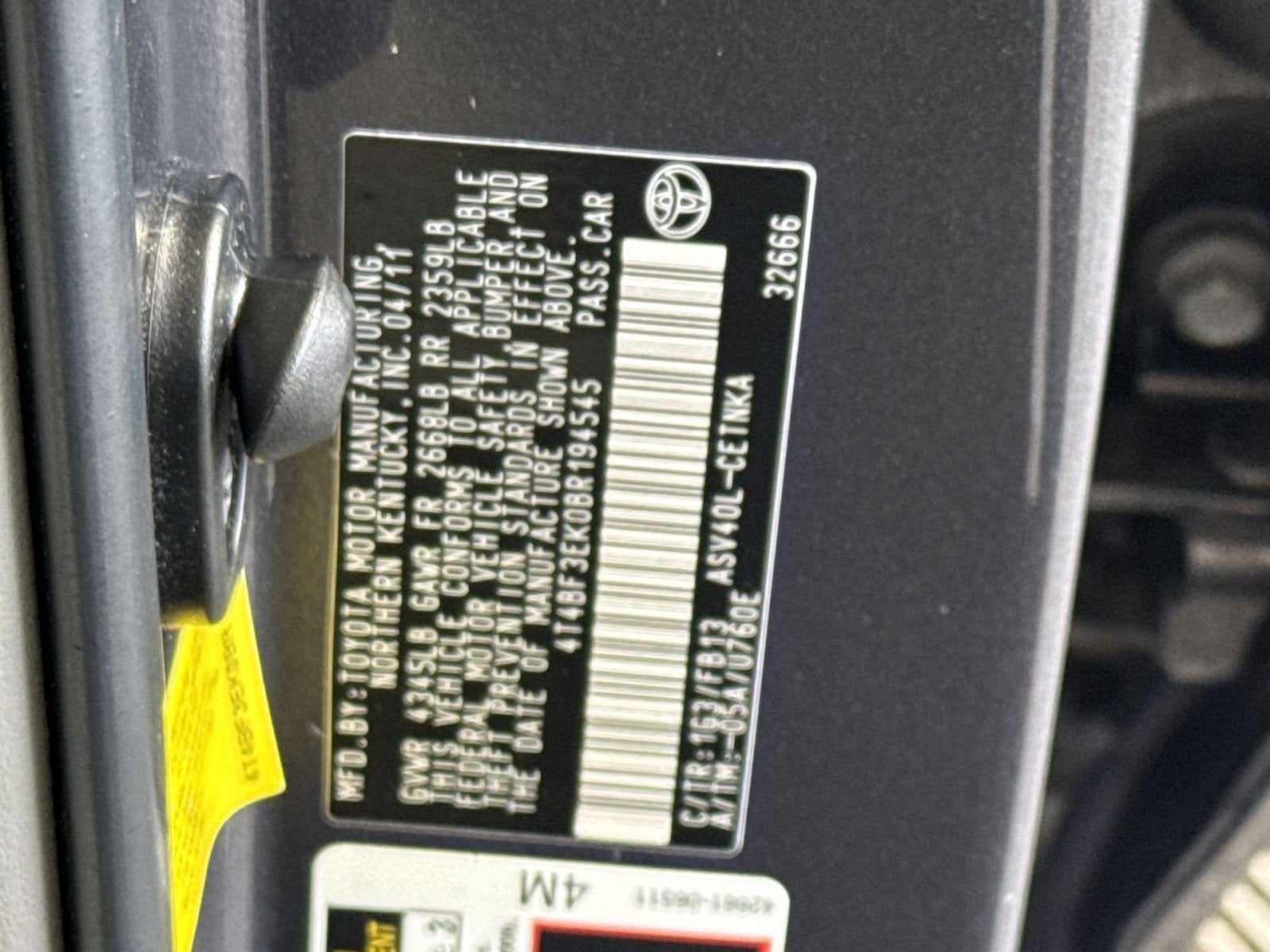 2011 Toyota Camry LE