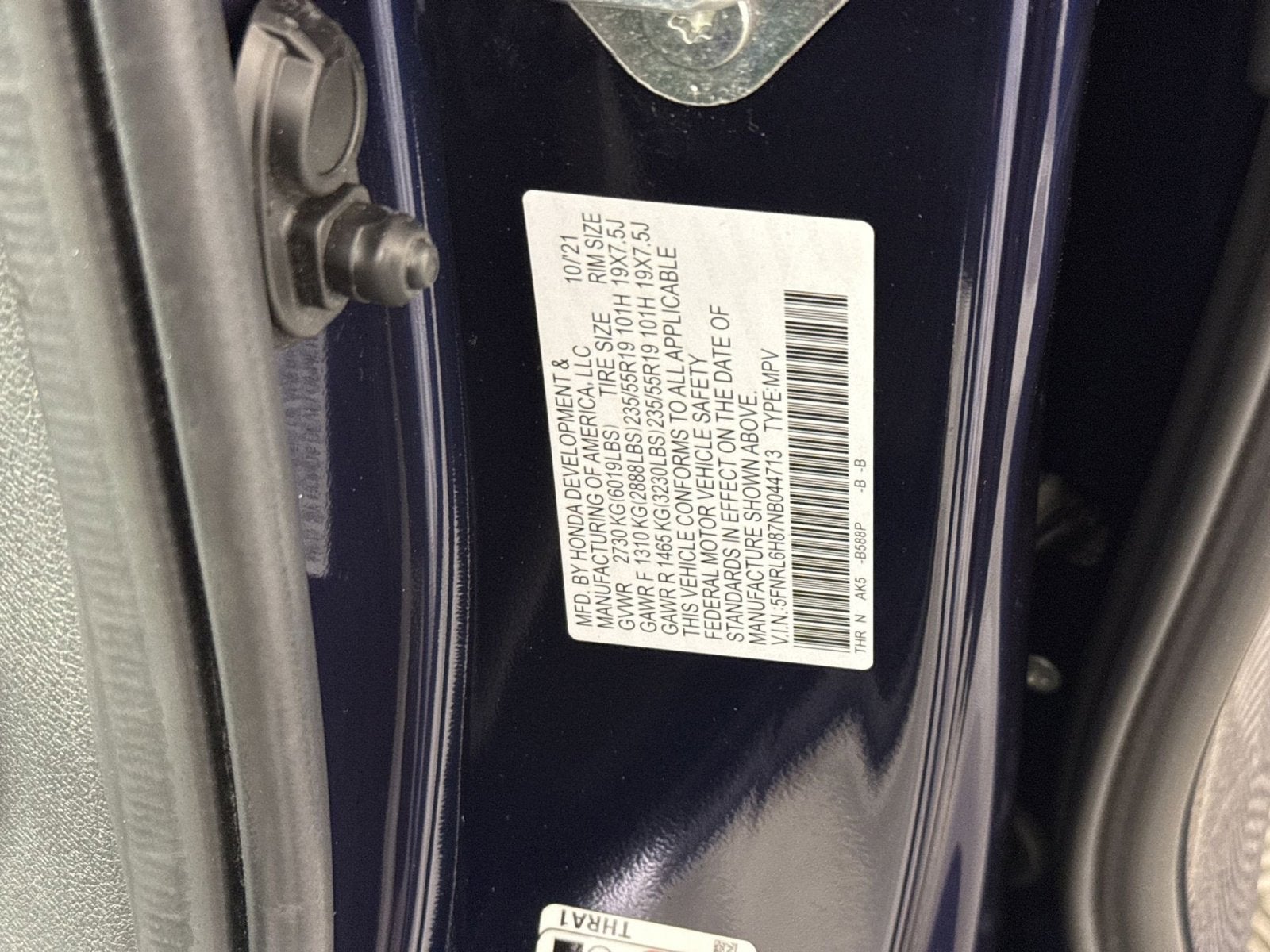 2022 Honda Odyssey Touring