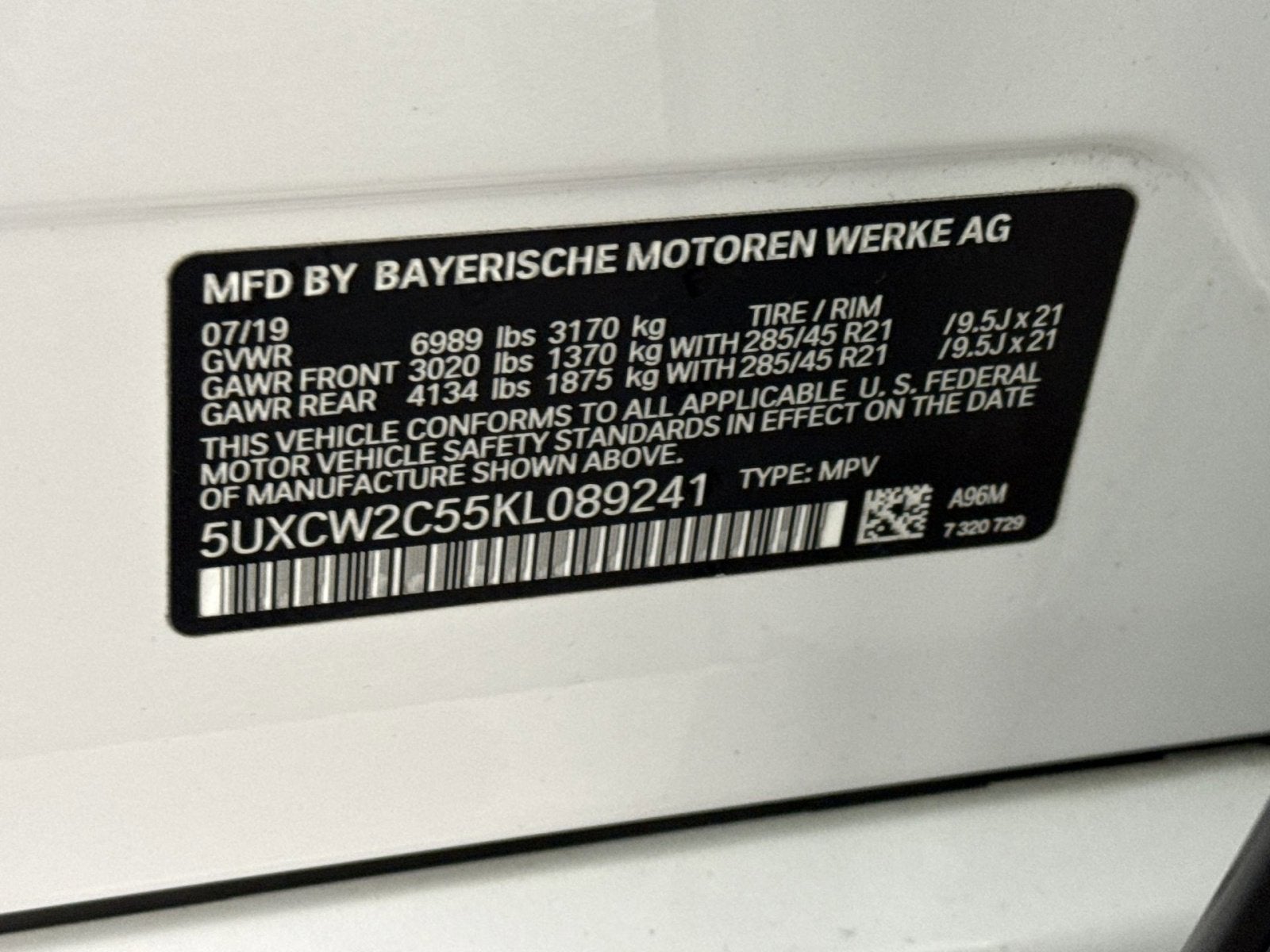 2019 BMW X7 xDrive40i