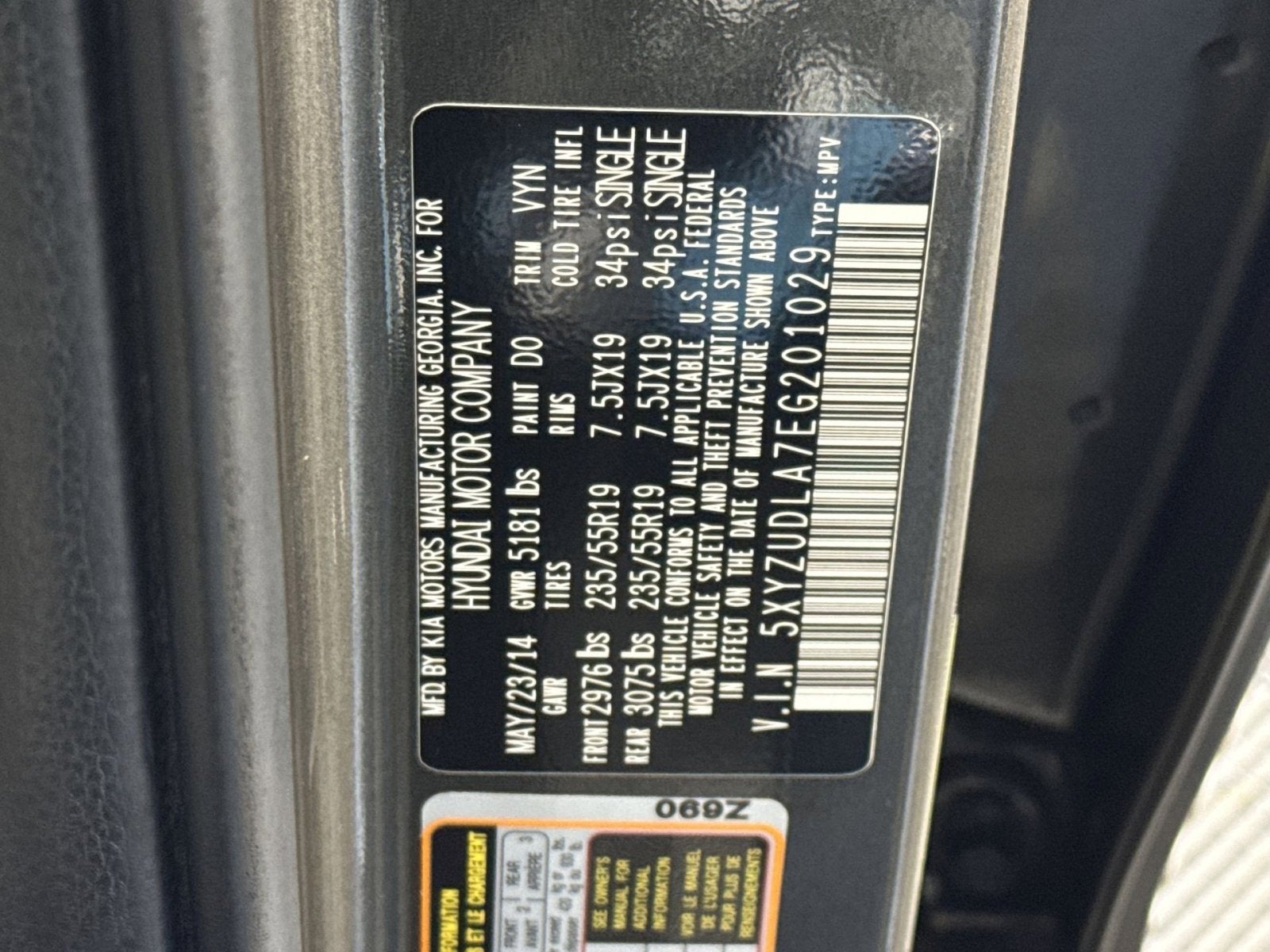 2014 Hyundai Santa Fe Sport AWD 4dr 2.0T
