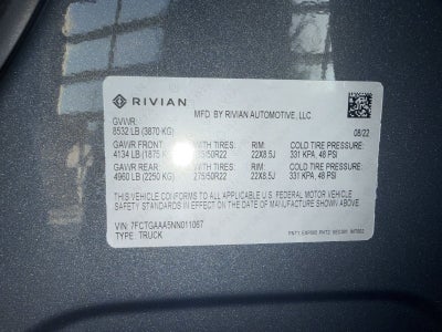 2022 RIVIAN R1T Adventure Package