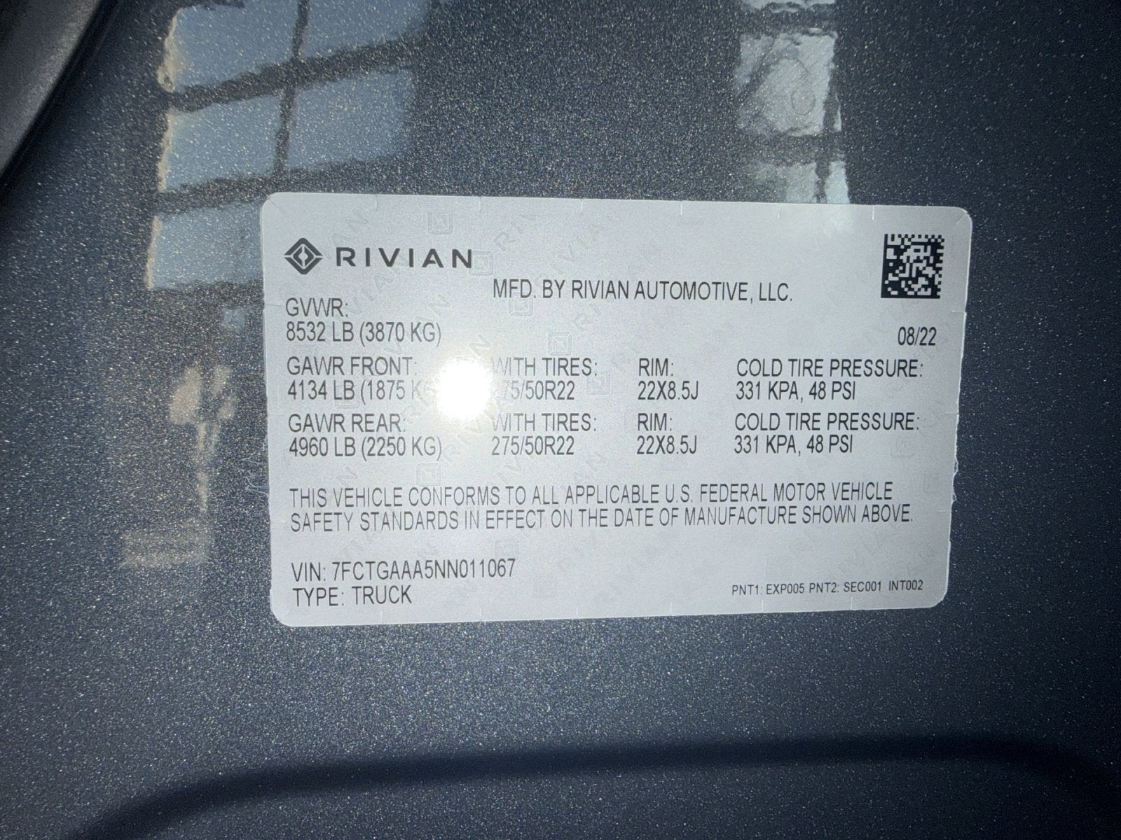 2022 RIVIAN R1T Adventure Package