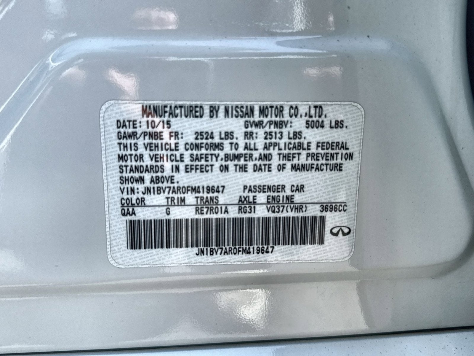 2015 INFINITI Q50 Premium