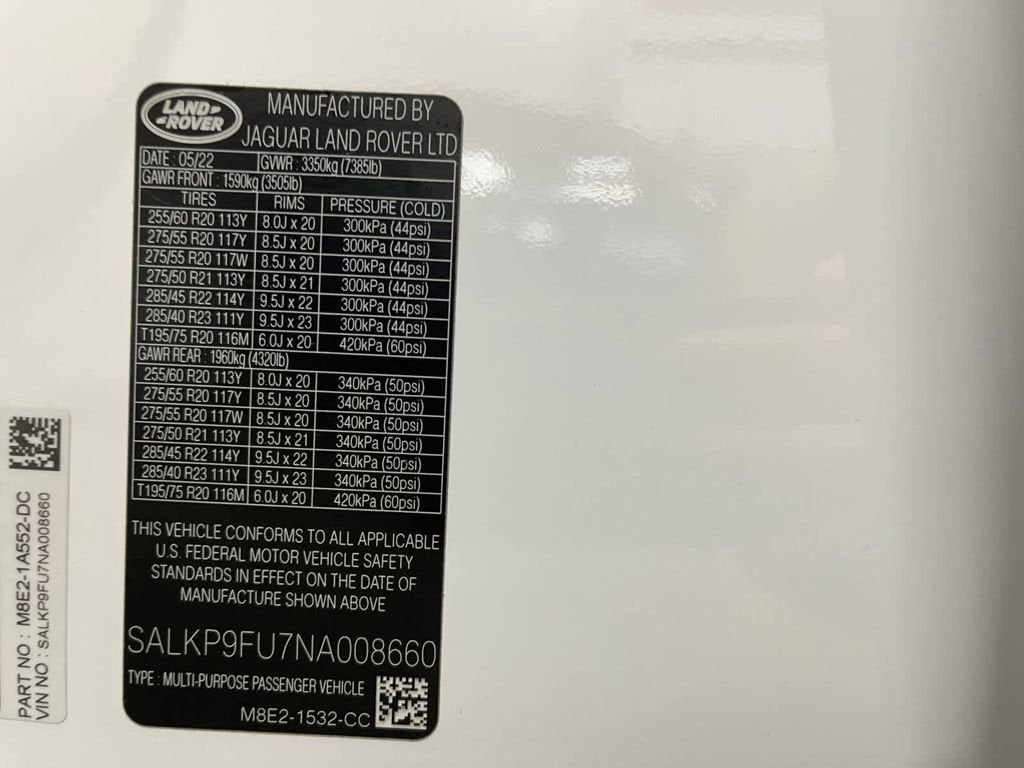 2022 Land Rover Range Rover SE