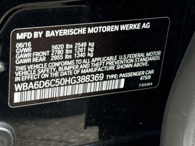 2017 BMW 6 Series 650i xDrive
