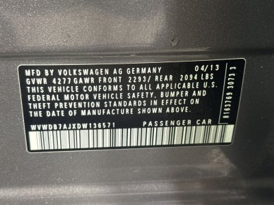 2013 Volkswagen Golf 4dr HB Auto PZEV